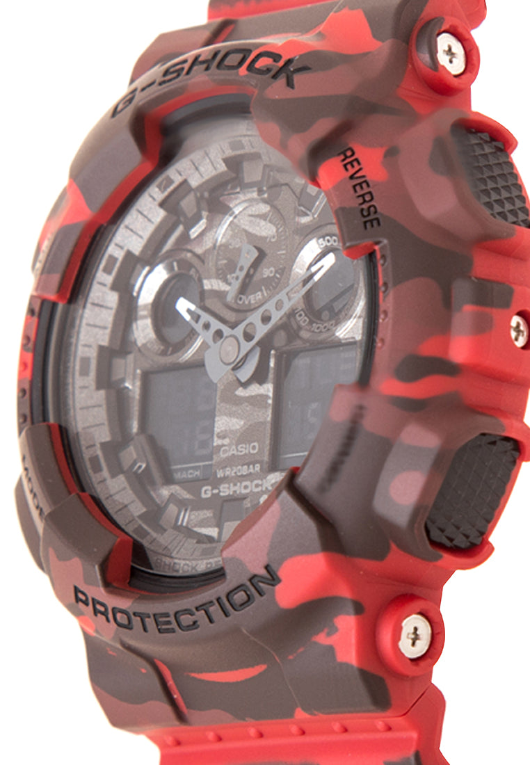 Casio G-shock GA-100CM-4A Digital Analog Rubber Strap Watch For Men-Watch Portal Philippines