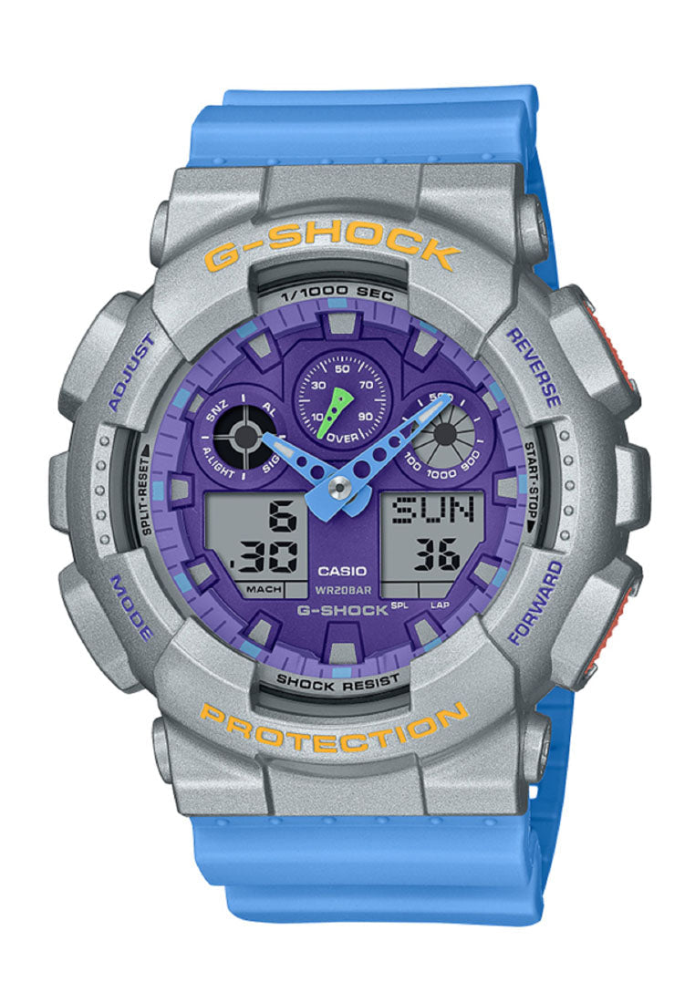Casio G-shock GA-100EU-8A2 Euphoria Series Digital Analog Rubber Strap Watch for Men-Watch Portal Philippines
