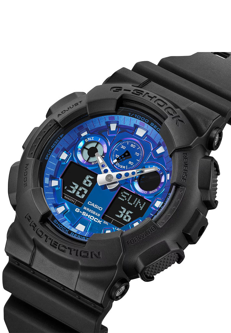 Casio G-shock GA-100FL-1A Digital Analog Rubber Strap Watch for Men-Watch Portal Philippines
