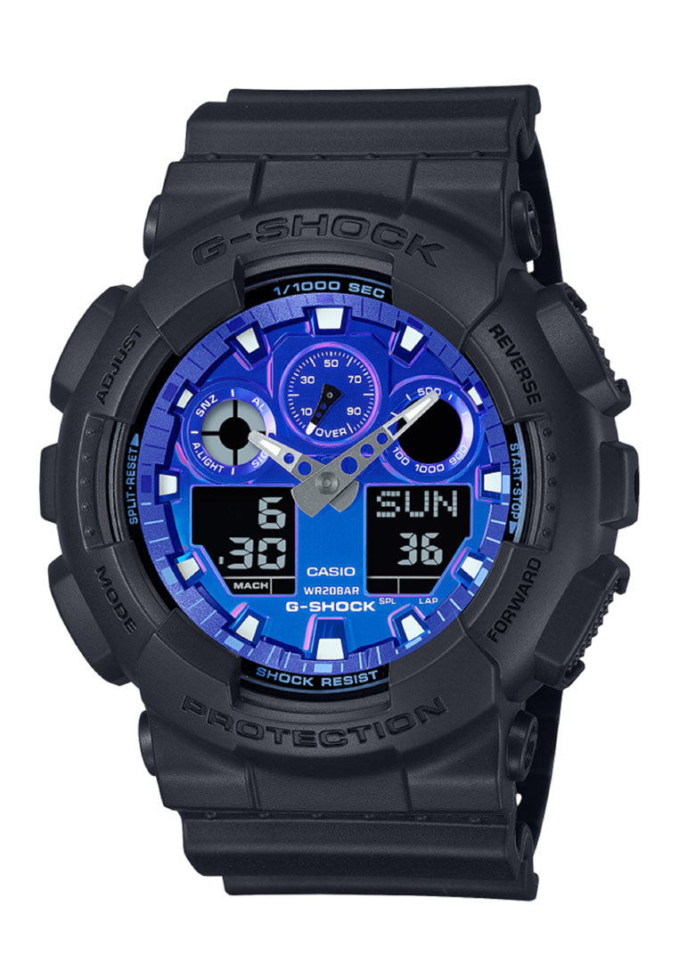 Casio G-shock GA-100FL-1A Digital Analog Rubber Strap Watch for Men-Watch Portal Philippines