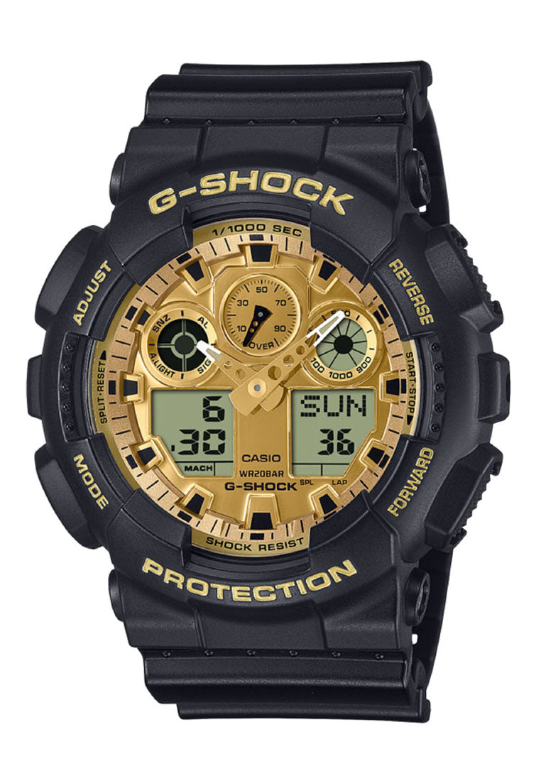 Casio G-shock GA-100GGB-1A9 Digital Analog Rubber Strap Watch for Men-Watch Portal Philippines