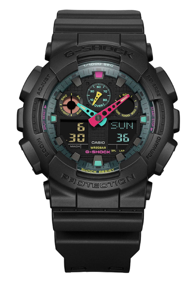 Casio G-shock GA-100MF-1A Digital Analog Rubber Strap Watch for Men-Watch Portal Philippines