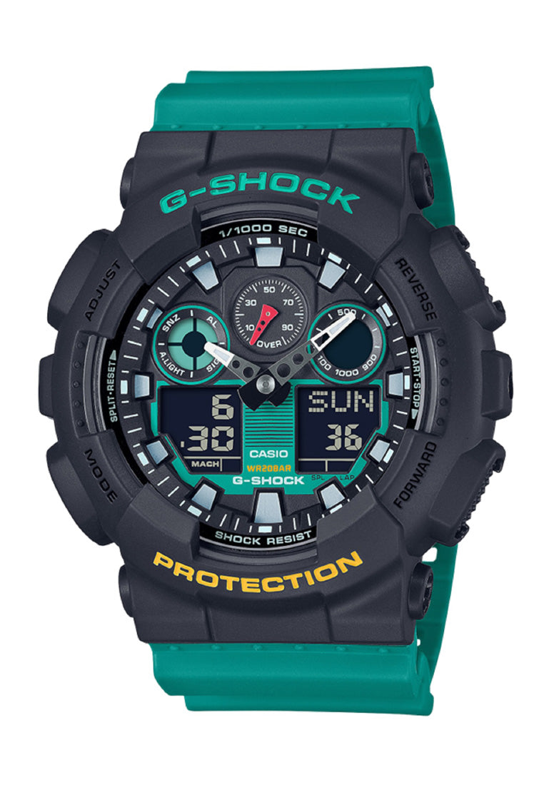 Casio G-shock GA-100MT-1A3 Digital Analog Rubber Strap Watch for Men-Watch Portal Philippines
