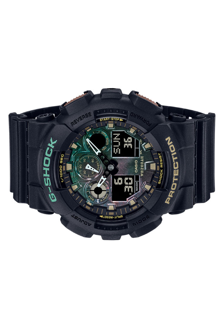 Casio G-shock GA-100RC-1A Digital Analog Rubber Strap Watch For Men-Watch Portal Philippines