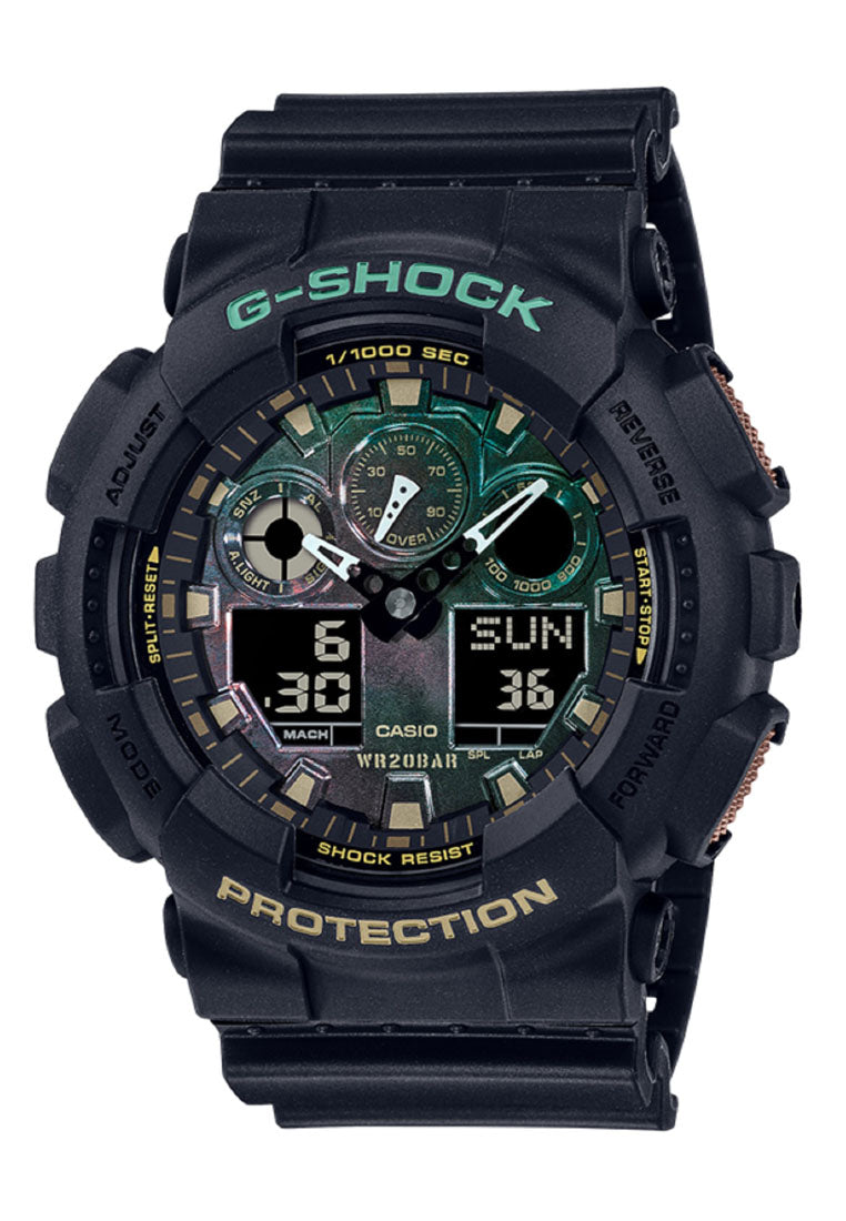 Casio G-shock GA-100RC-1A Digital Analog Rubber Strap Watch For Men-Watch Portal Philippines
