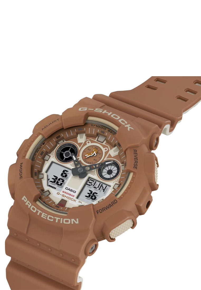 Casio G-shock GA-100SHB-5A "Sesame Aka-Shiba Inu" Digital Analog Rubber Strap Watch For Men-Watch Portal Philippines