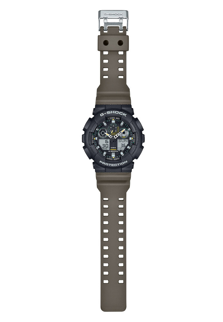 Casio G-shock GA-100TU-1A3 Digital Analog Rubber Strap Watch for Men-Watch Portal Philippines