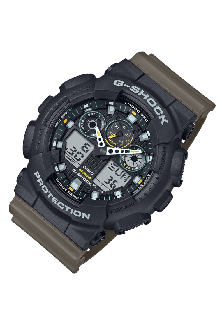Casio G-shock GA-100TU-1A3 Digital Analog Rubber Strap Watch for Men-Watch Portal Philippines