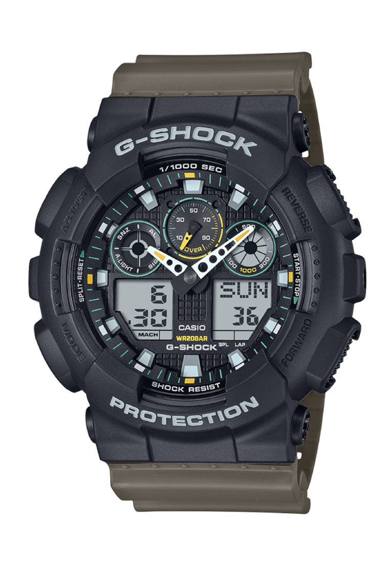 Casio G-shock GA-100TU-1A3 Digital Analog Rubber Strap Watch for Men-Watch Portal Philippines