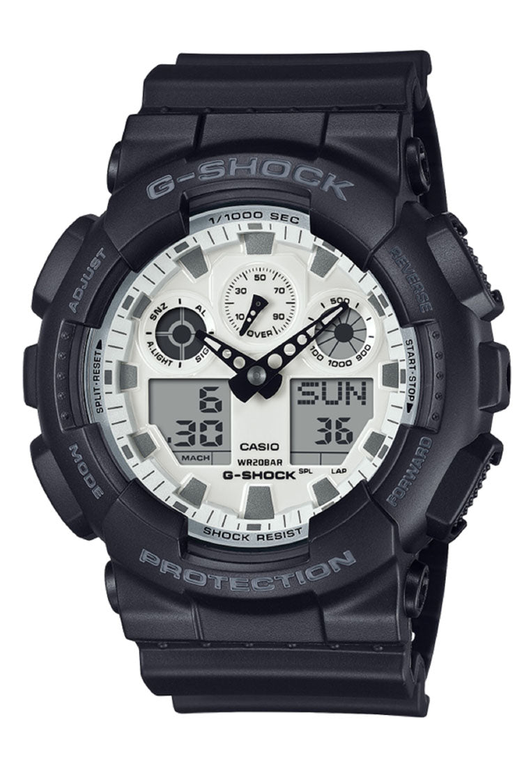 Casio G-shock GA-100WD-1A Digital Analog Rubber Strap Watch for Men-Watch Portal Philippines