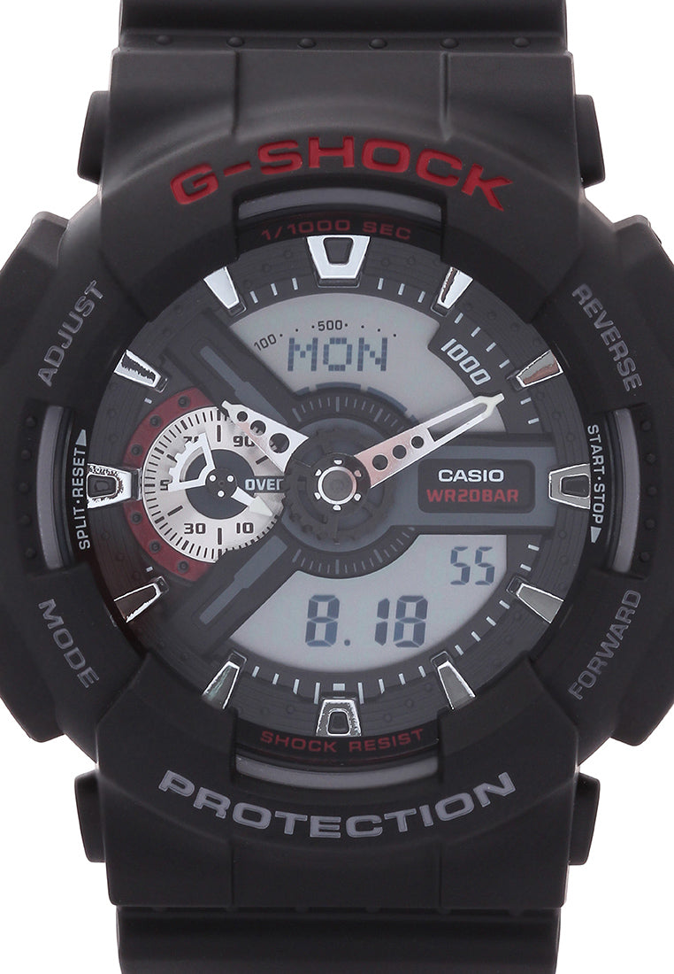 Casio G-shock GA-110-1ADR Digital Analog Rubber Strap Watch For Men-Watch Portal Philippines