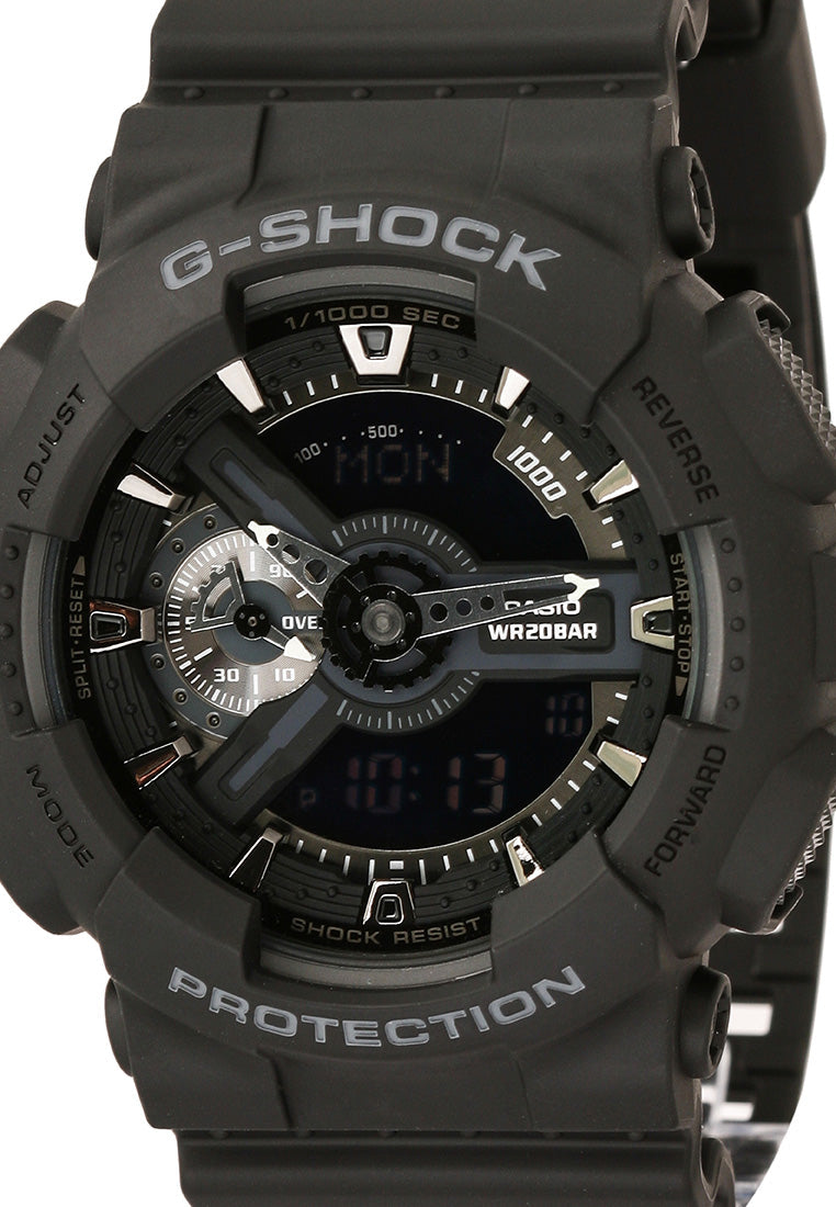 Casio G-shock GA-110-1BDR Digital Analog Rubber Strap Watch For Men-Watch Portal Philippines