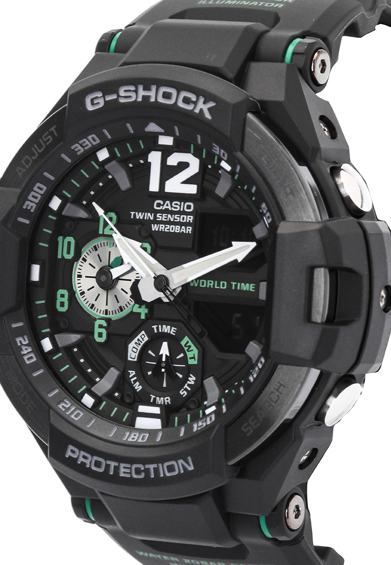 Casio G-shock GA-1100-1A3 Digital Analog Rubber Strap Watch For Men-Watch Portal Philippines
