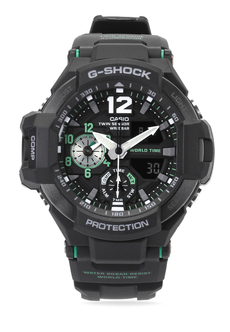 Casio G-shock GA-1100-1A3 Digital Analog Rubber Strap Watch For Men-Watch Portal Philippines