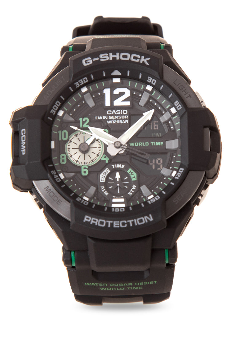 Casio G-shock GA-1100-1A3 Digital Analog Rubber Strap Watch For Men-Watch Portal Philippines