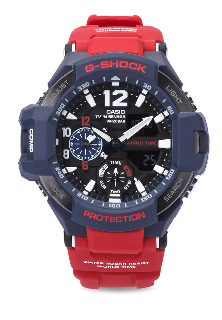 Casio G-shock GA-1100-2A Digital Analog Rubber Strap Watch For Men-Watch Portal Philippines
