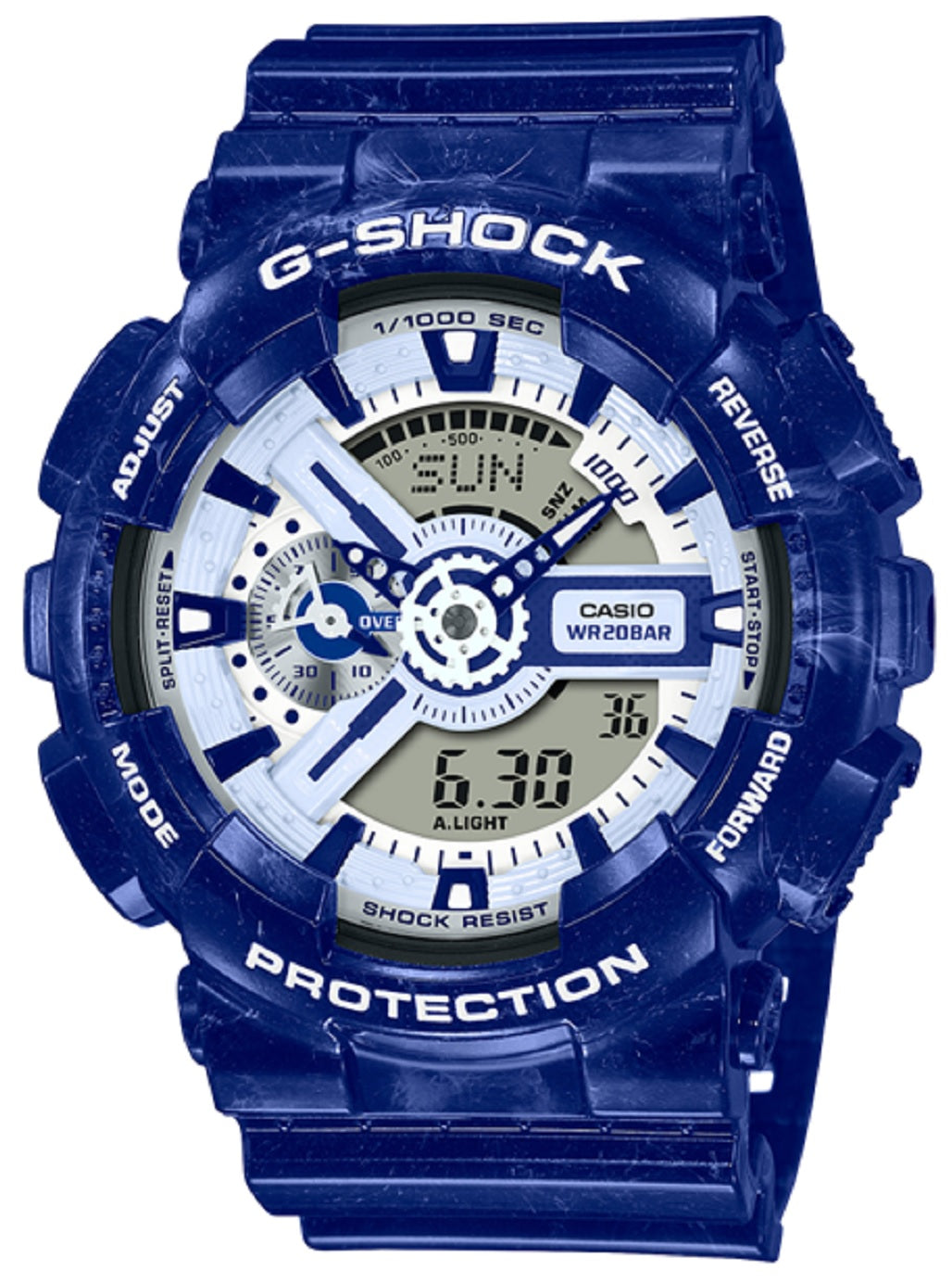 Casio G-shock GA-110BWP-2A Digital Analog Rubber Strap Watch For Men-Watch Portal Philippines