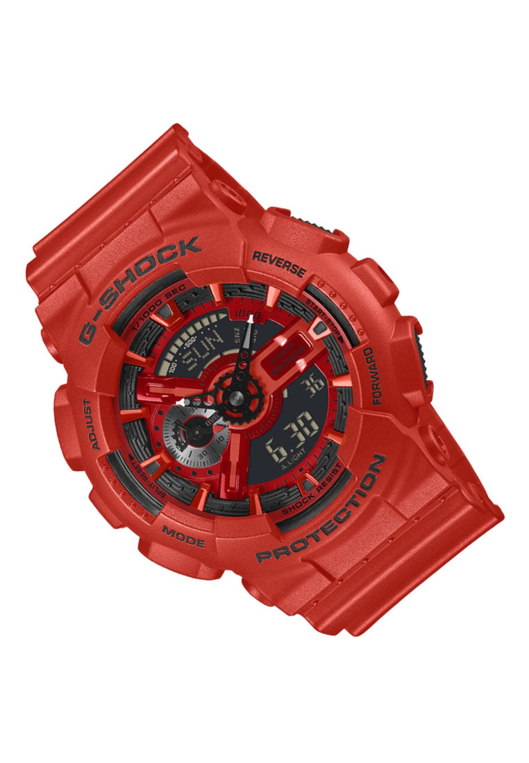 Casio G-shock GA-110RRB-4ADR Digital Analog Rubber Strap Watch For Men-Watch Portal Philippines
