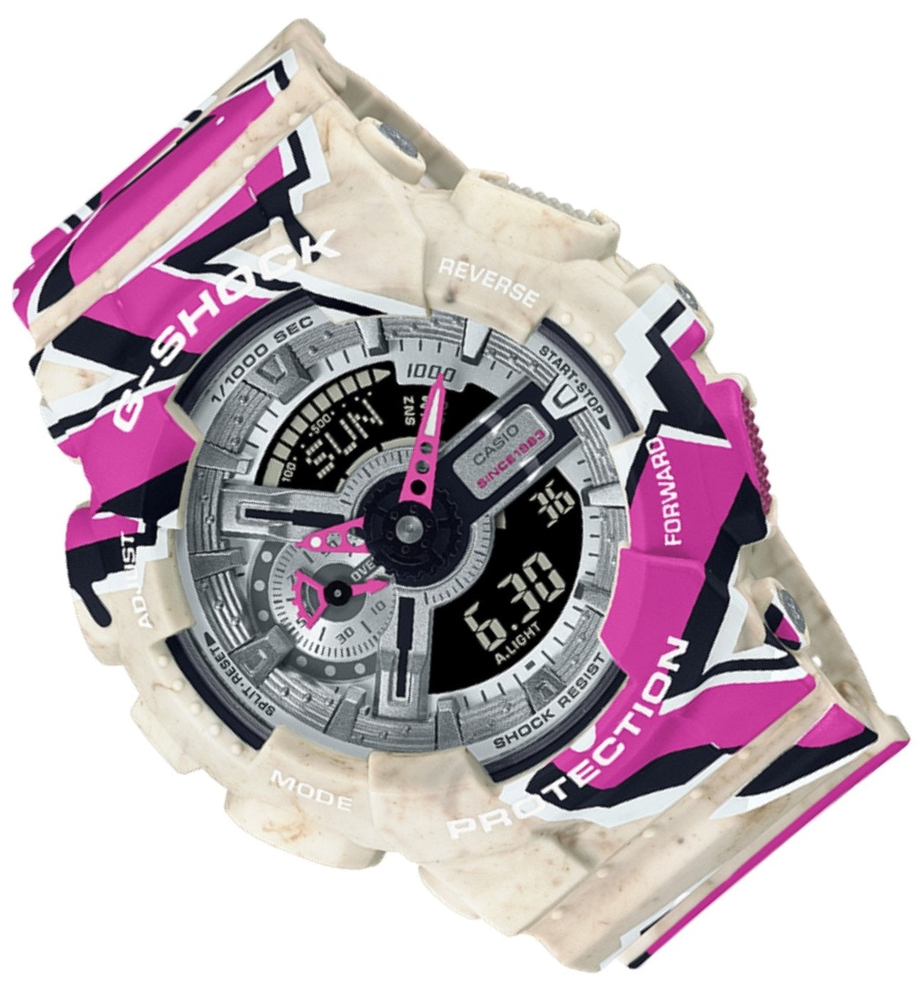 Casio G-shock GA-110SS-1A Digital Analog Rubber Strap Watch For Men-Watch Portal Philippines