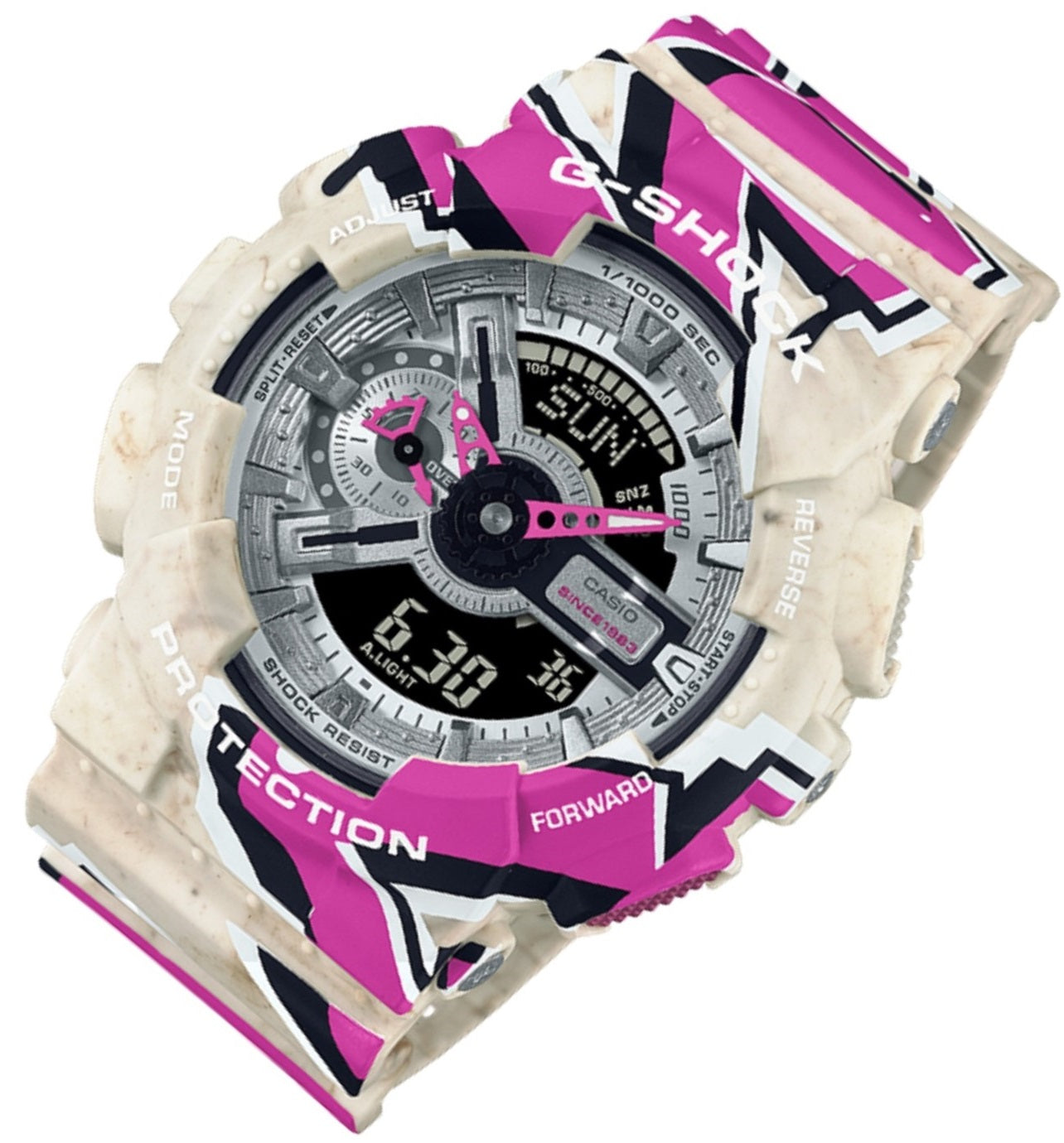 Casio G-shock GA-110SS-1A Digital Analog Rubber Strap Watch For Men-Watch Portal Philippines