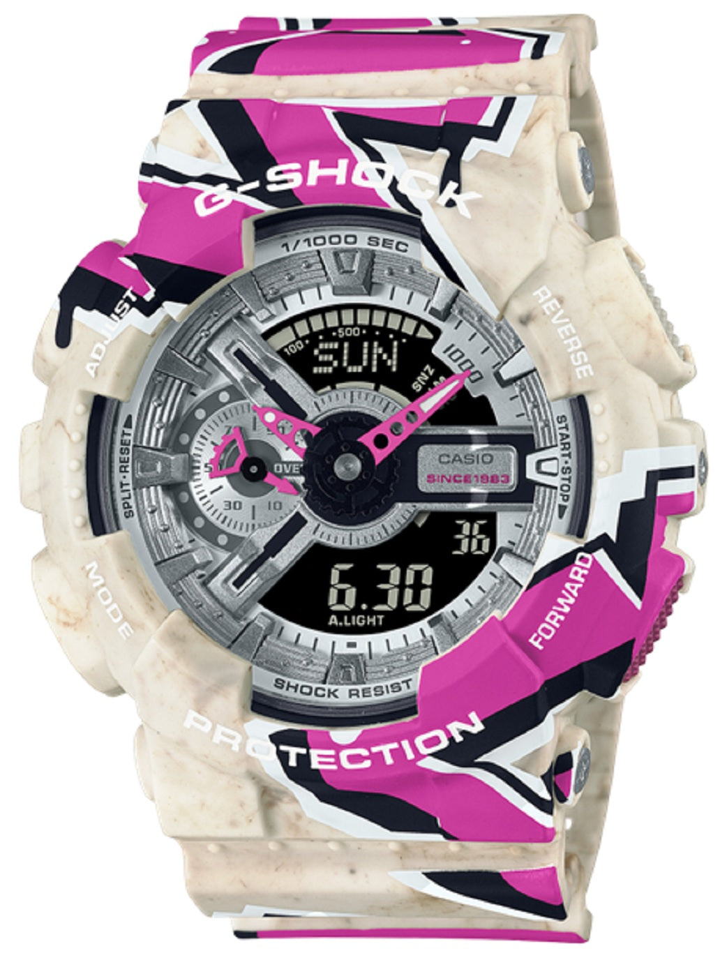 Casio G-shock GA-110SS-1A Digital Analog Rubber Strap Watch For Men-Watch Portal Philippines