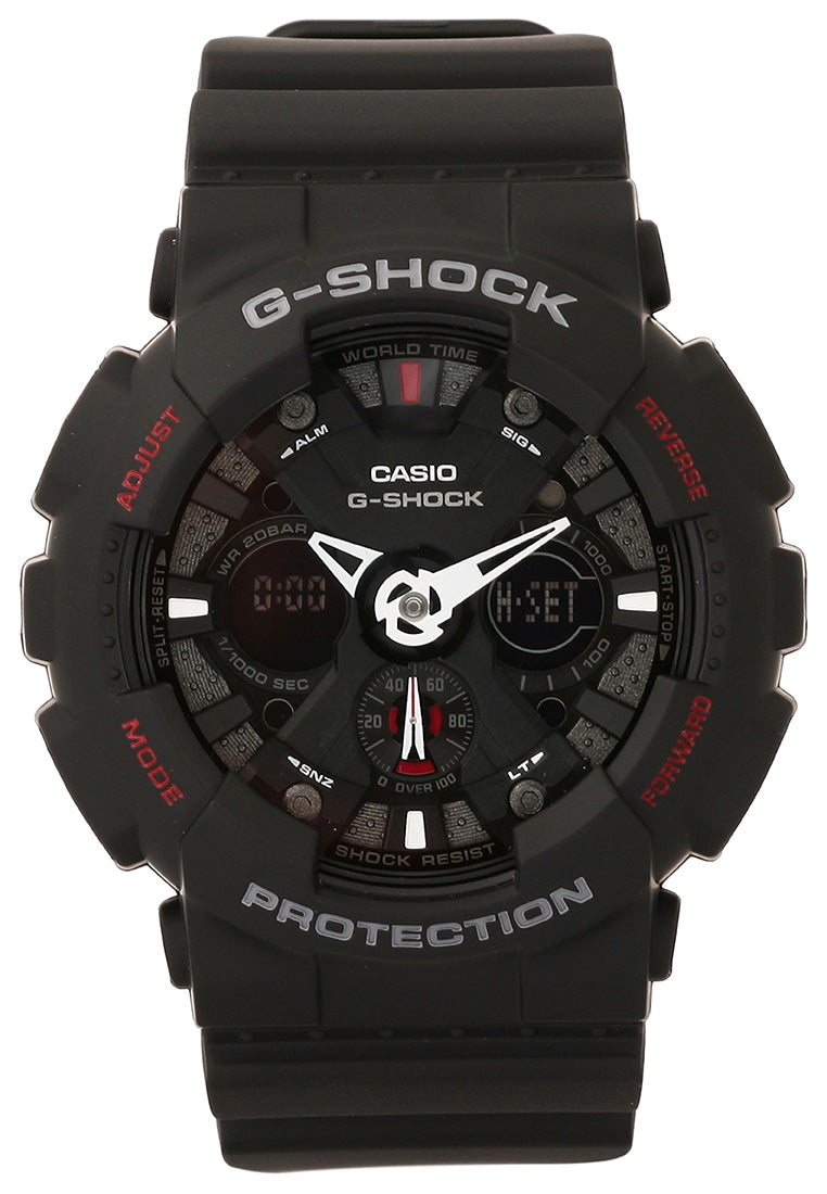 Casio G-shock GA-120-1ADR Digital Analog Rubber Strap Watch For Men-Watch Portal Philippines