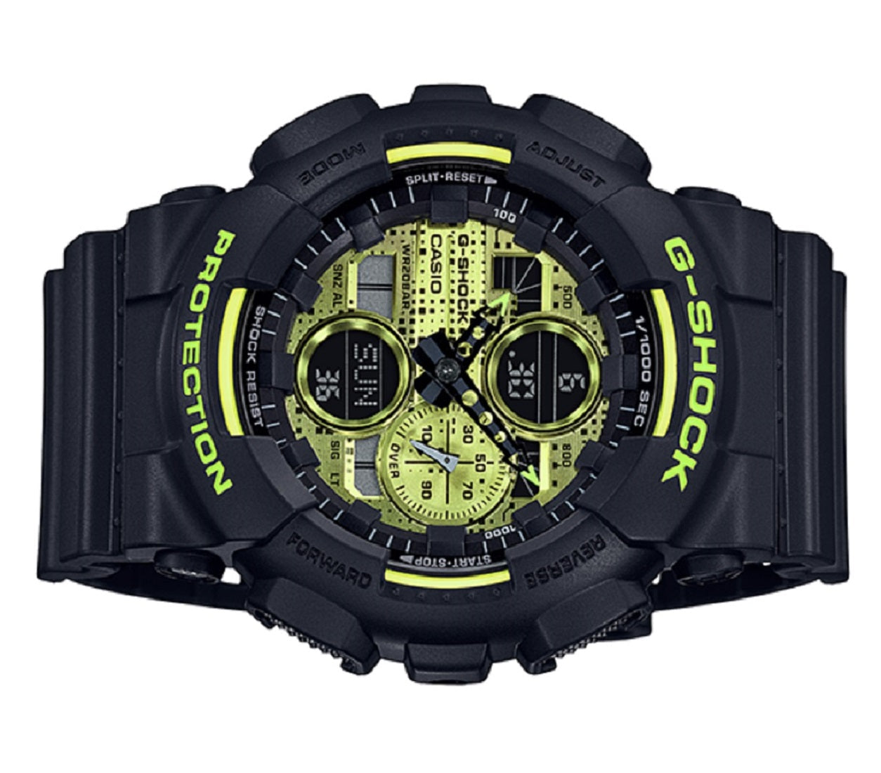 Casio G-shock GA-140DC-1A Digital Analog Rubber Strap Watch For Men-Watch Portal Philippines