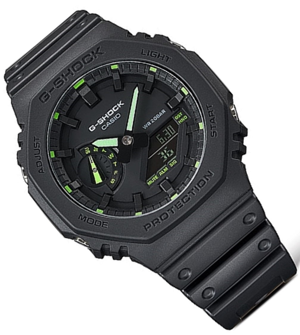 Casio G-shock GA-2100-1A3 Digital Analog Leather Strap Watch For Men-Watch Portal Philippines