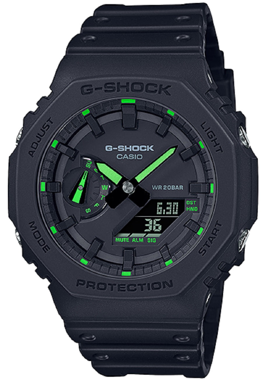Casio G-shock GA-2100-1A3 Digital Analog Leather Strap Watch For Men-Watch Portal Philippines