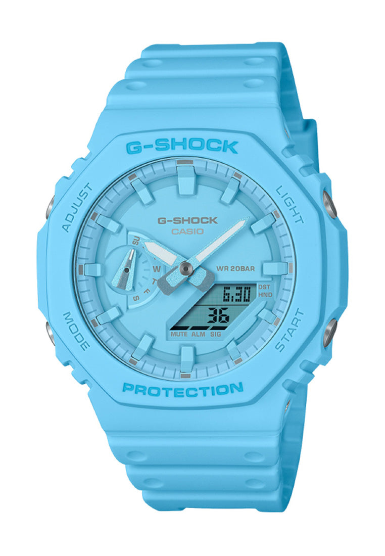 Casio G-shock GA-2100-2A2 Digital Analog Rubber Strap Watch For Men-Watch Portal Philippines