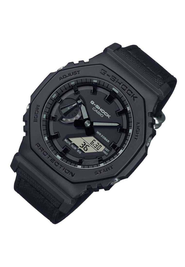 Casio G-shock GA-2100BCE-1A Digital Analog Nylon Strap Watch For Men-Watch Portal Philippines