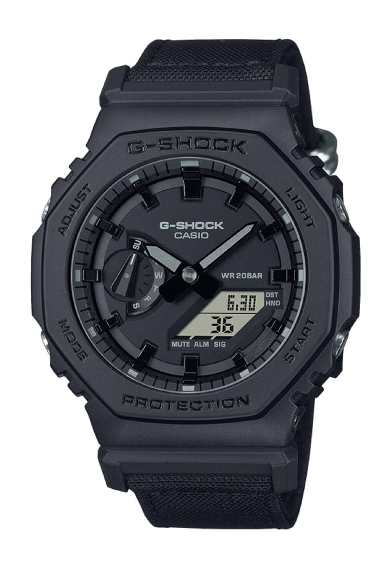 Casio G-shock GA-2100BCE-1A Digital Analog Nylon Strap Watch For Men-Watch Portal Philippines