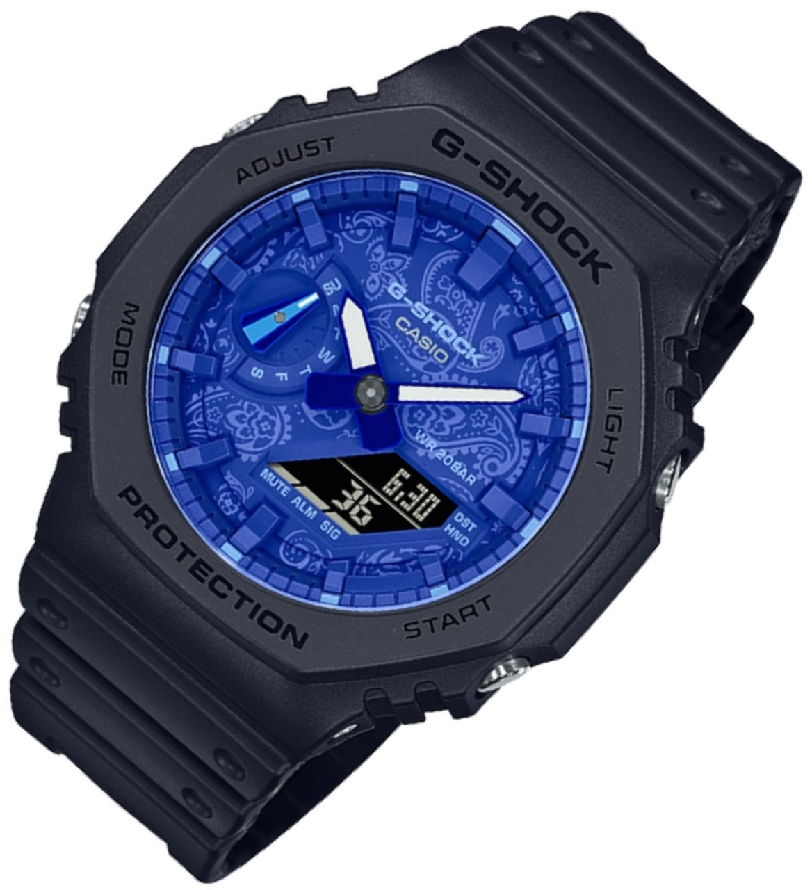 Casio G-shock GA-2100BP-1A Digital Analog Rubber Strap Watch For Men-Watch Portal Philippines