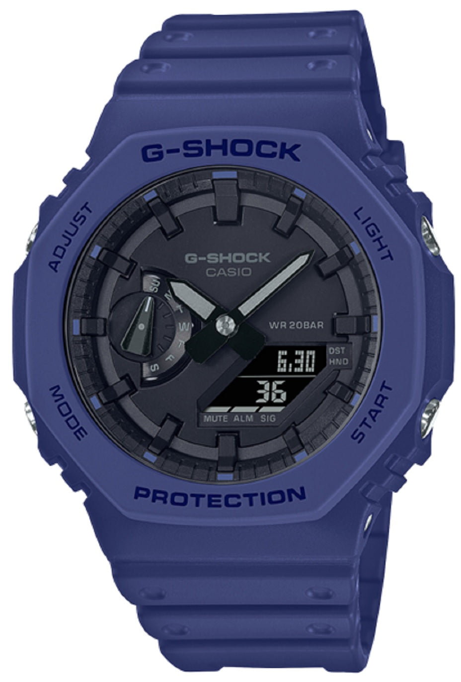 Casio G-shock GA-2100BWP-2A Digital Analog Rubber Strap Watch For Men-Watch Portal Philippines