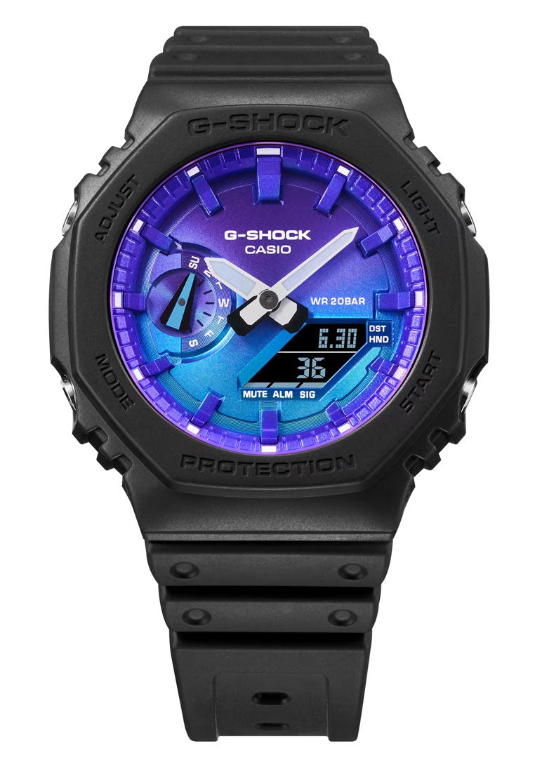 Casio G-shock GA-2100FL-1A Digital Analog Rubber Strap Watch for Men-Watch Portal Philippines