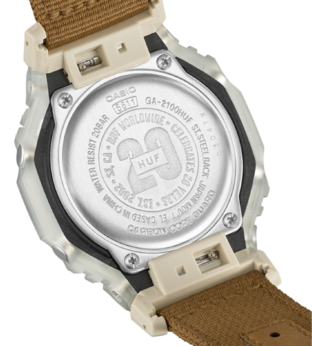 Casio G-shock GA-2100HUF-5A Digital Analog Nylon Strap Watch For Men-Watch Portal Philippines