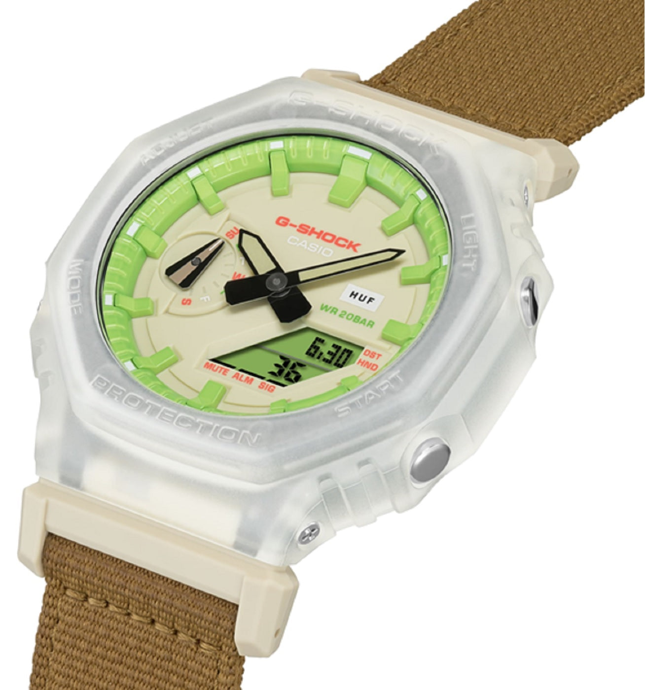 Casio G-shock GA-2100HUF-5A Digital Analog Nylon Strap Watch For Men-Watch Portal Philippines