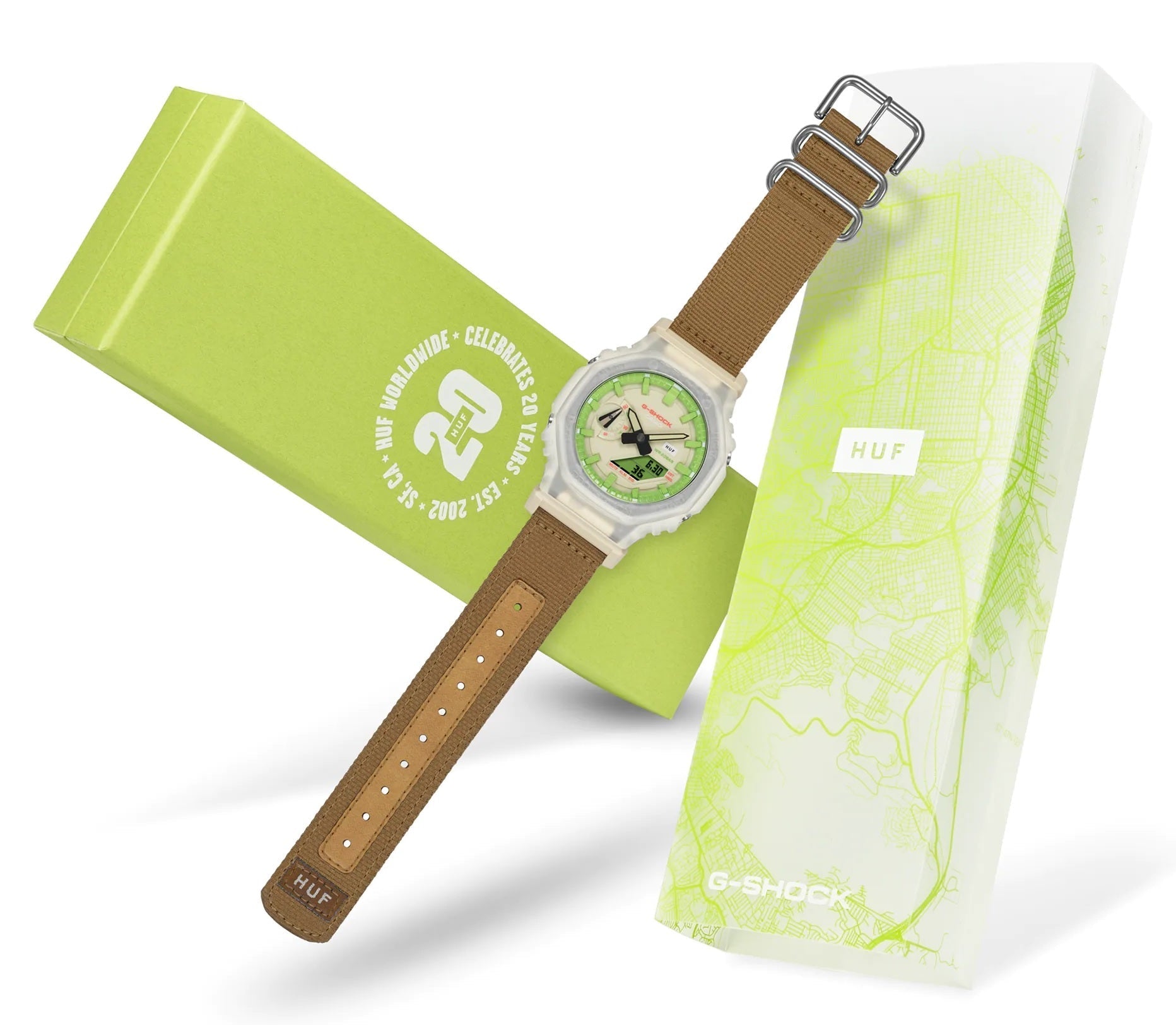 Casio G-shock GA-2100HUF-5A Digital Analog Nylon Strap Watch For Men-Watch Portal Philippines