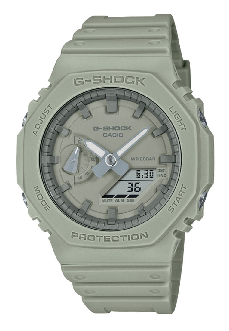 Casio G-shock GA-2100NC-3A Digital Analog Rubber Strap Watch for Men