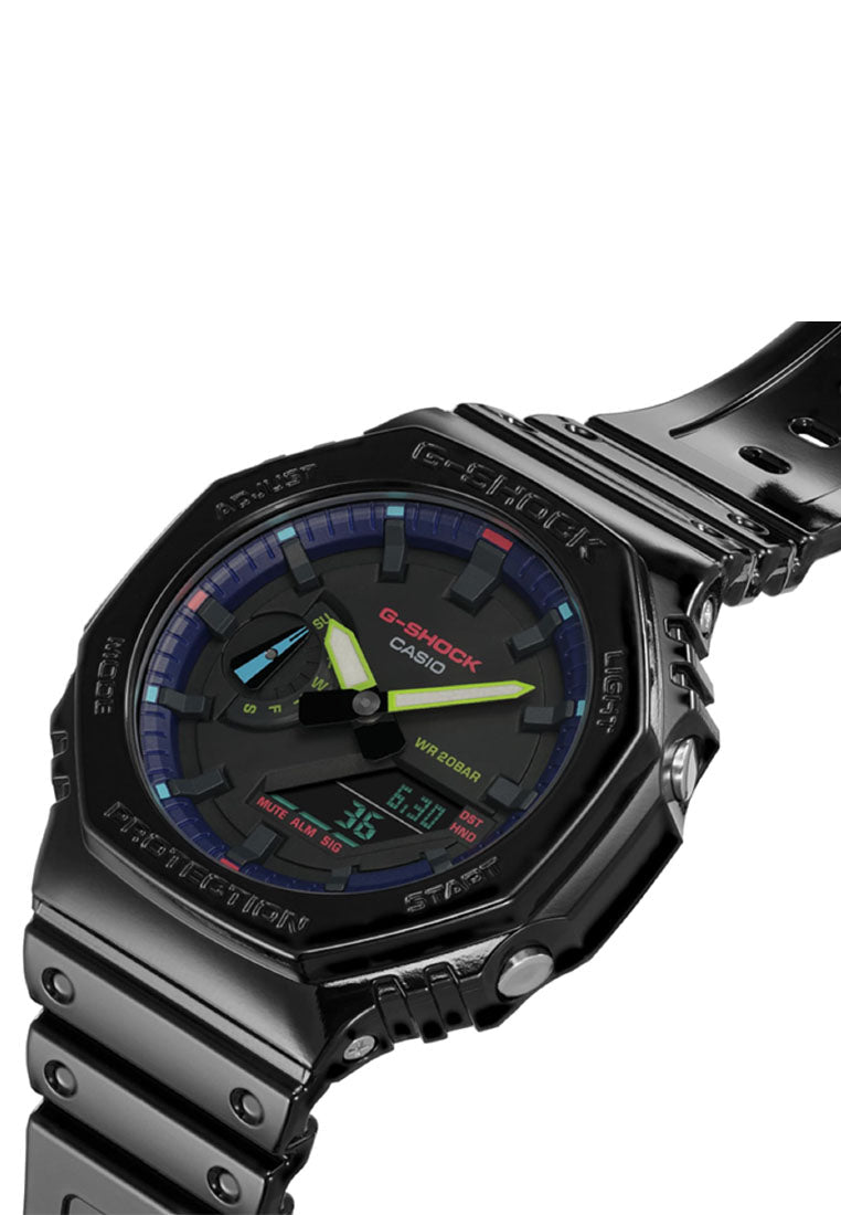 Casio G-shock GA-2100RGB-1A Digital Analog Rubber Strap Watch For Men-Watch Portal Philippines