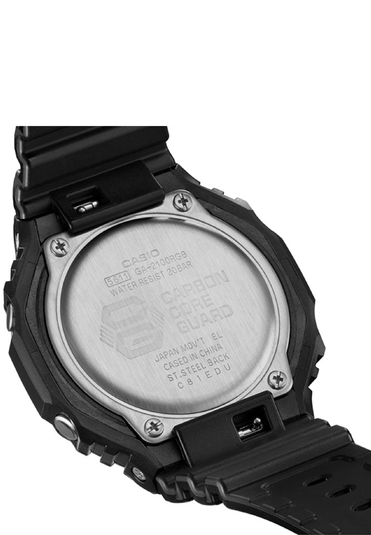 Casio G-shock GA-2100RGB-1A Digital Analog Rubber Strap Watch For Men-Watch Portal Philippines