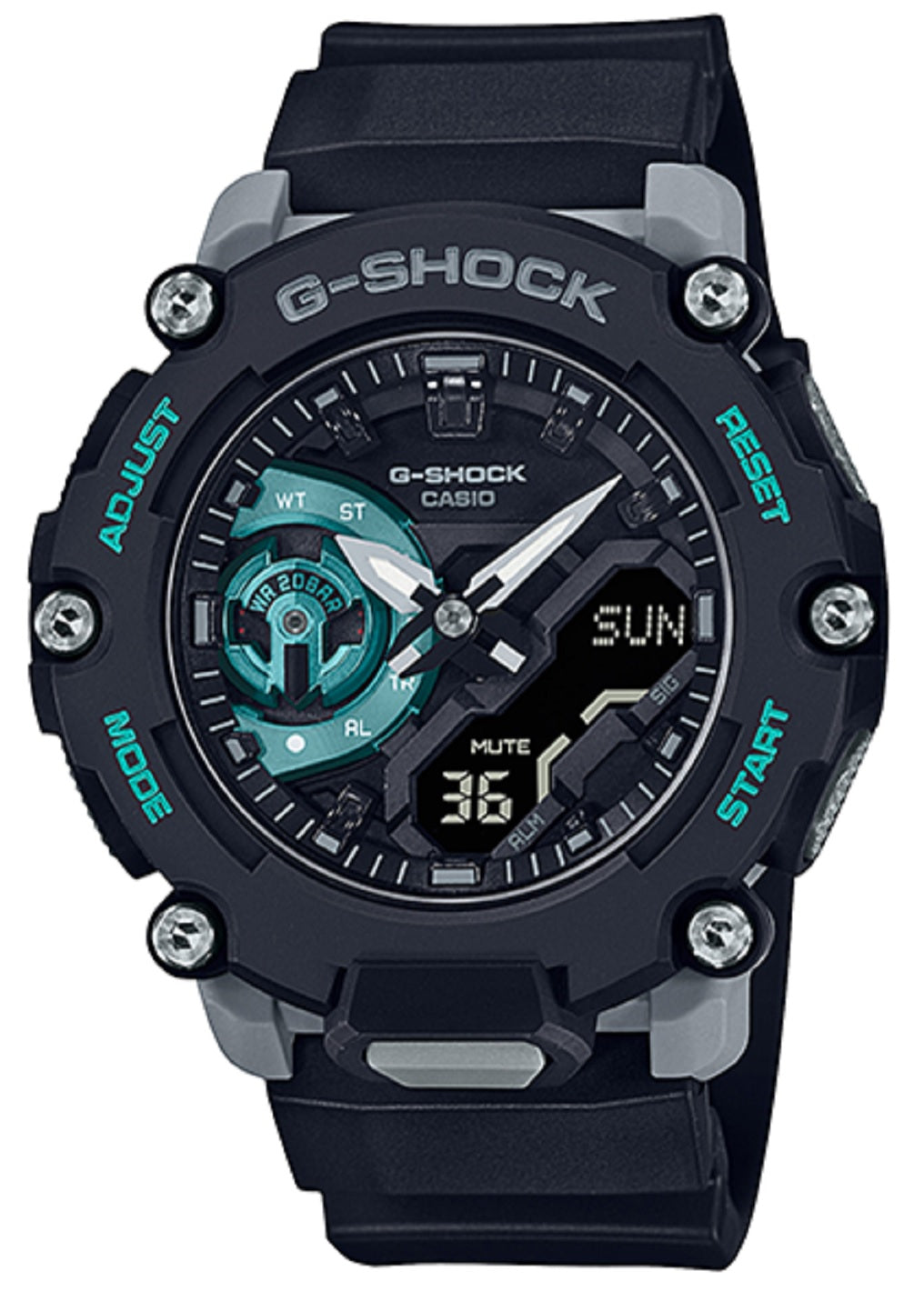 Casio G-shock GA-2200M-1ADR Digital Analog Rubber Strap Watch For Men-Watch Portal Philippines