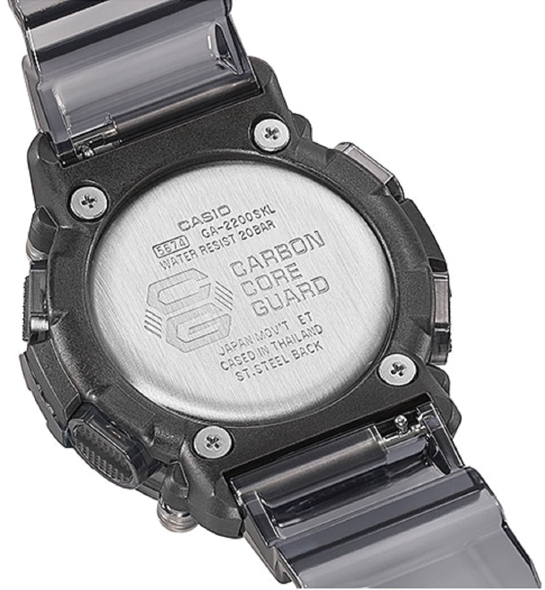 Casio G-shock GA-2200SKL-8A Digital Analog Stainless Steel Strap Watch For Men-Watch Portal Philippines