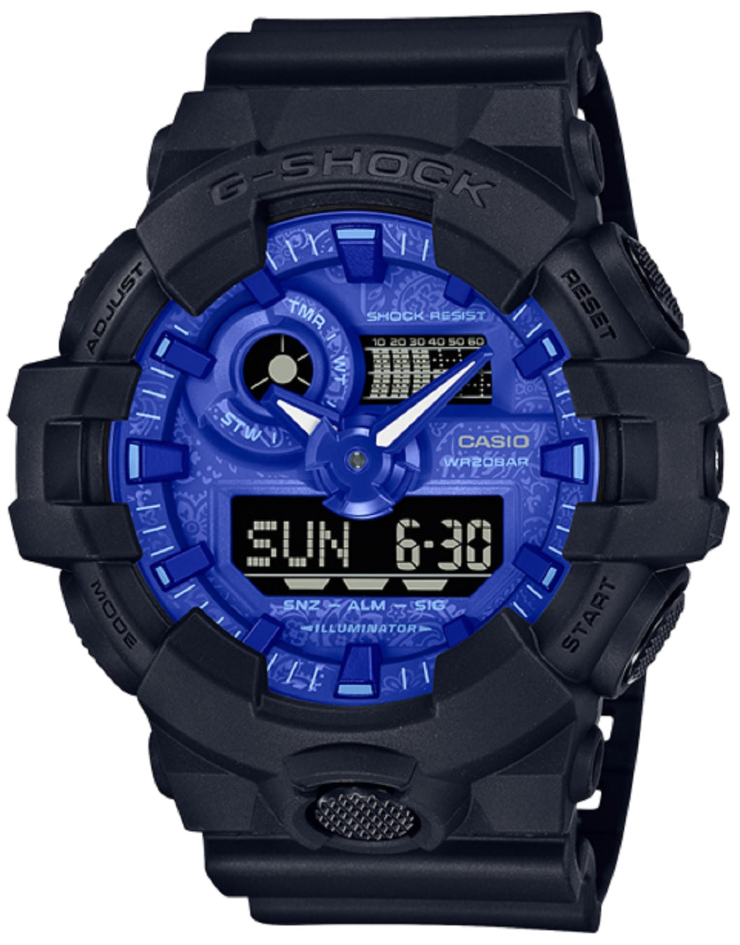 Casio G-shock GA-700BP-1A Digital Analog Rubber Strap Watch For Men-Watch Portal Philippines