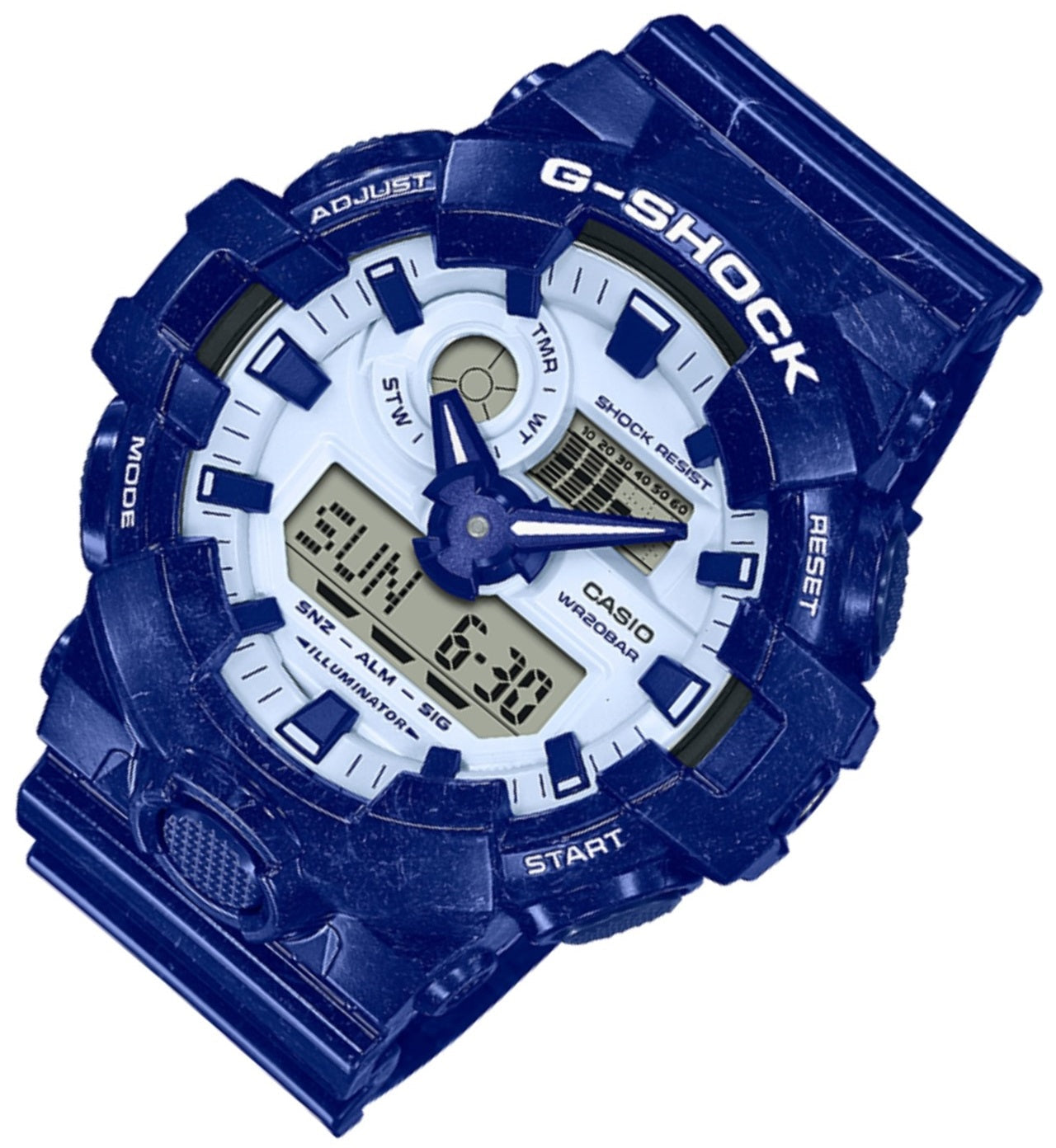 Casio G-shock GA-700BWP-2A Digital Analog Rubber Strap Watch For Men-Watch Portal Philippines