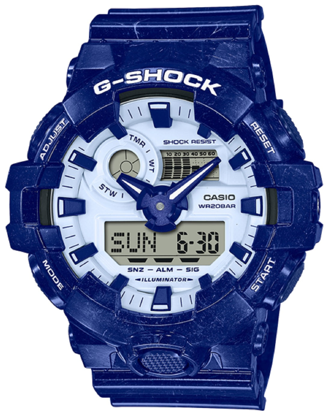 Casio G-shock GA-700BWP-2A Digital Analog Rubber Strap Watch For Men-Watch Portal Philippines