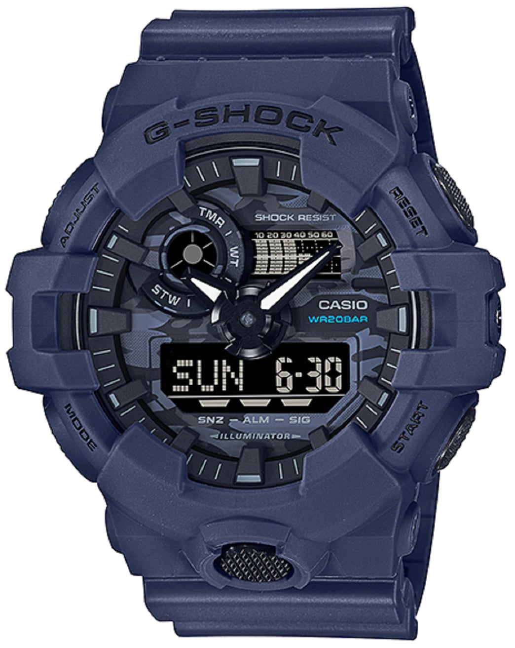 Casio G-shock GA-700CA-2A Digital Analog Rubber Strap Watch For Men-Watch Portal Philippines