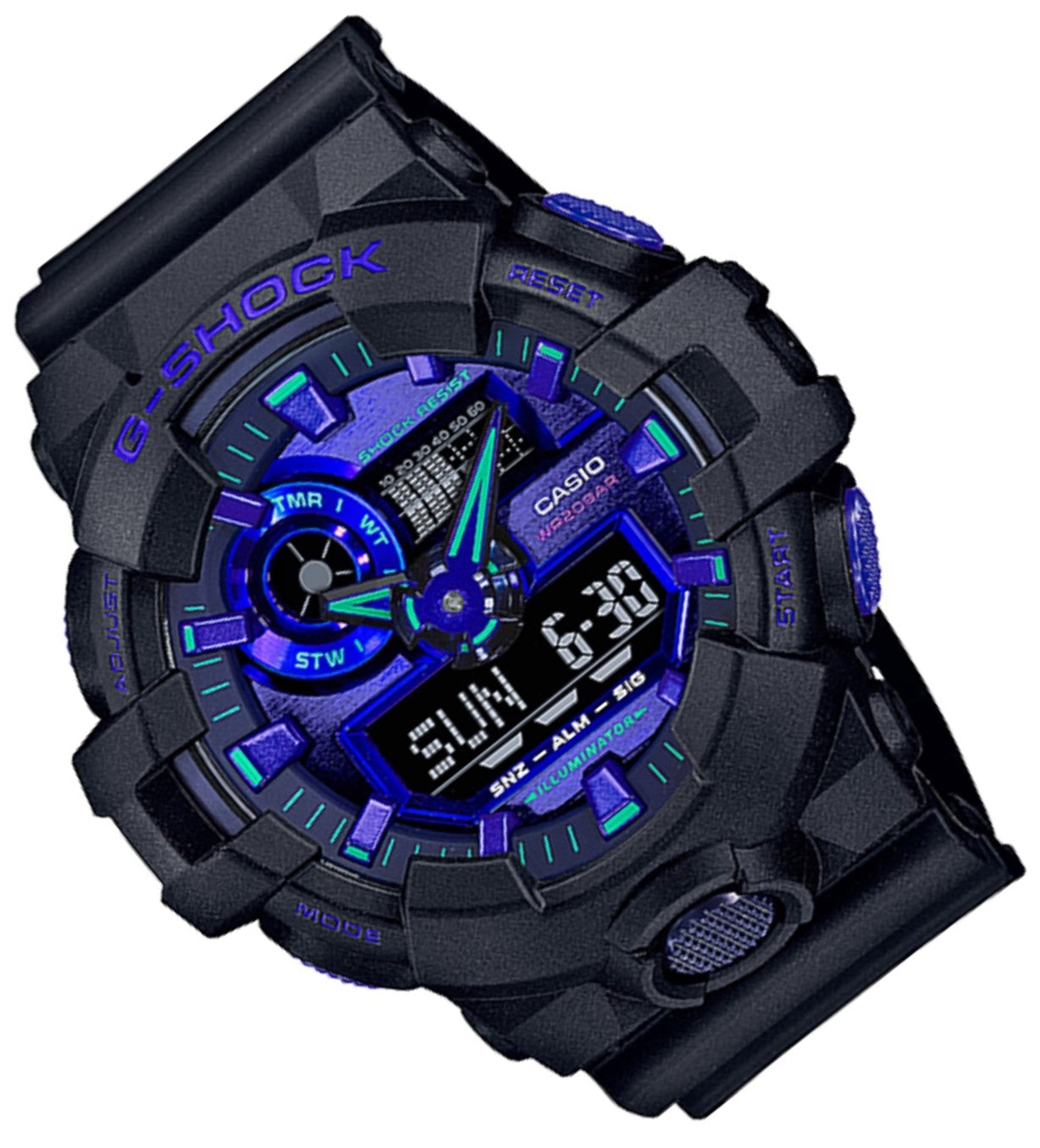 Casio G-shock GA-700VB-1A Digital Analog Rubber Strap Watch For Men-Watch Portal Philippines