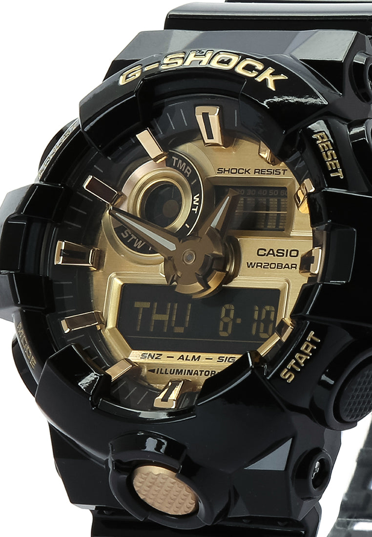 Casio G-shock GA-710GB-1A Digital Analog Rubber Strap Watch For Men-Watch Portal Philippines