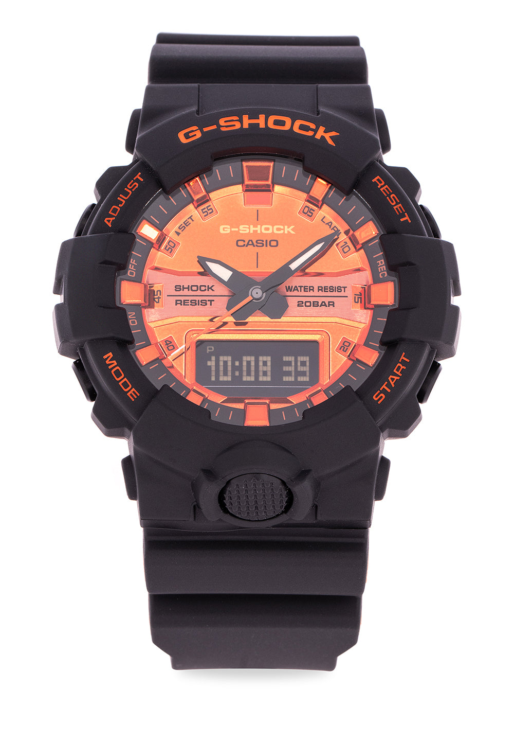 Casio G-shock GA-800BR-1A Digital Analog Rubber Strap Watch For Men-Watch Portal Philippines